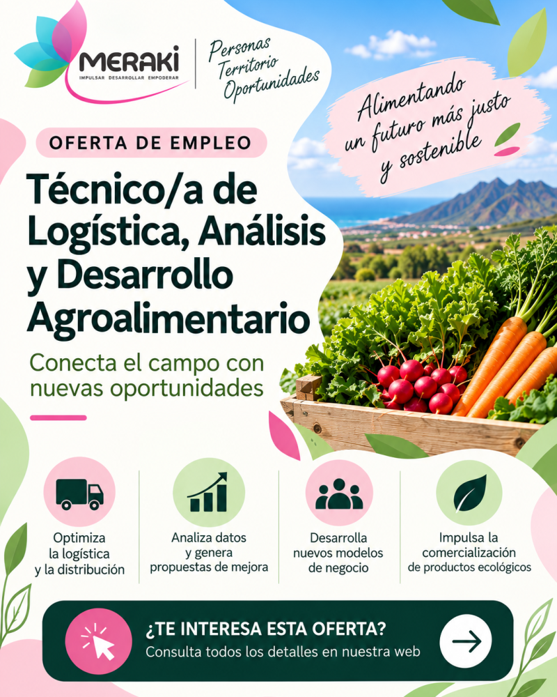 Vacante para Técnico- área agroalimentaria sostenible